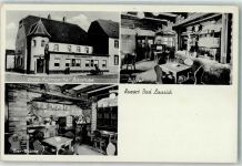 04651 O7232 Bad Lausick - Erste Kulmbacher Bierstube Büffet Motorrad Klavier Puppe