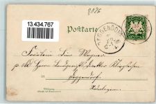 82380 W8123 Peißenberg Lithographie Zugspitze Hoher Peissenberg Wanderer