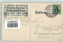 08451 O9630 Crimmitschau 1914 Lithographie / Künstlerkarte Stadtrechtsfeier 1414-1914 + Sonderstempel AK