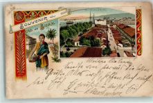 Suez Gebrauchsspuren Canal de Suez Port Tewfika Suez Lithographie