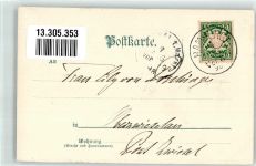 Adelskorrespondenz Segelregatta Großschoot dicht Stöwer, W. 1898 Lithographie / Künstlerkarte