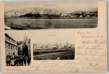 04639 O7422 Gößnitz , Thür 1899 - Bahnhof Markt Gasthaus Zum Gambrinus