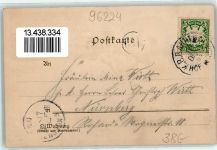 96224 W8622 Burgkunstadt 1899 Lithographie Idioten Anstalt Schloss Strössendorf Rathaus Stadtkirche Blumen