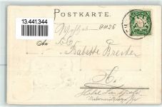 91126 W8540 Schwabach 1900 Prägedruck Wappen Lithographie