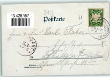 82327 W8132 Tutzing Gebrauchsspuren Gruss aus Lithographie Hotel Simson - Starnberger Dampfschiffspost 1895