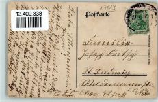 79211 W7819 Denzlingen 1907 Gebrauchsspuren Künstlerkarte