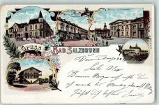 Bad Salzbrunn Szczawno-Zdroj 1900 Lithographie Hotel Zur Sonne Posthof D. Becks Hotel Press. Krone Kurhaus Elisenhalle Schloss Fürstenstein Schweizerei Idahof