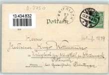 15755 O2750 Schwerin b Königs Wusterhausen 1894 Lithographie Theater Museum Schloss Seerosen Dom Vorläufer
