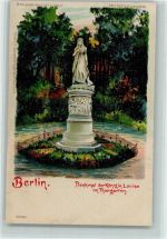 W1000 Berlin Mitte Nr. 565 - Litho - Denkmal der Königin Louise AK HGL, Verlag Meteor 1899 Lithographie