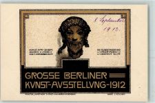 W1000 Berlin Mitte sign. Hans Looschen Kunstdruck Kunstheim S. Malz Berlin-Schöneberg Kunstausstellung 1912 Lithographie / Künstlerkarte