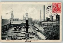 W4690 Herne , Westf Zeche Shamrock 1 und 3 AK Bergbau 1913