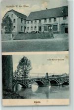 90762 W8510 Fürth , Bay 1915 - Gasthaus W. Hof Wtwe Alte-Römer-Brücke