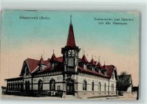 77746 W7601 Schutterwald 1921 - Restauration zum Bahnhof, gute Erhaltung AK