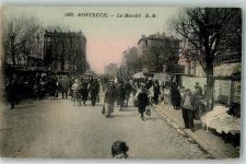 28500 Montreuil 1937 - Le Marche Marktszene AK