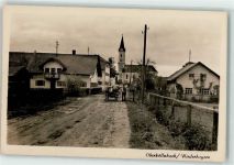 84103 W8301 Oberköllnbach - Dorfstraße Rinderfuhrwerk Kirche Maria Verkündung