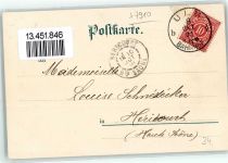 89231 W7910 Neu-Ulm 1901 Lithographie Ulm Wasserturm Bahnhof Portal der Friedenskaserne Kriegerdenkmal