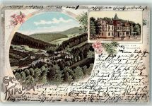 01773 O8242 Kipsdorf 1900 Lithographie Hotel zur Tellkoppe