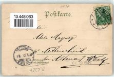 98693 O6300 Ilmenau , Thür 1902 Gebrauchsspuren Technikum Wappen Gedicht Gruss Lithographie