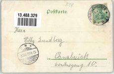 33829 W4807 Borgholzhausen 1902 Lithographie Westfalen Grüße Brot Pumpernickel Passepartout