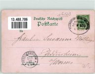 64711 W6120 Erbach , Odenw 1897 Lithographie Schloss Rittersaal Eulbach Jagdschloss Eulbacher See Bahnpost Frankfurt Main - Heilbronn Zug 170