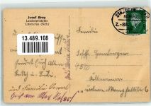 93466 W8491 Chamerau Gebrauchsspuren Warengeschäft Josef Brey Wohnhaus Bahnpoststempel