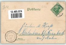 35423 W6302 Lich , Hess 1902 Prägedruck Wappen Passepartout