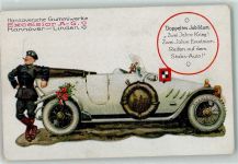 W3000 Hannover Excelsior Gummiwerke Stabs-Auto Militär Humor WK I Werbung Auto