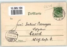 46446 W4240 Emmerich 1897 Lithographie Hafen Rettungsring Anker