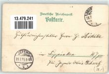 Bromberg Bydgoszcz 1899 Lithographie Stadttheater Post Friedrichsplatz 5. Schleuse