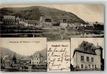 56299 W5401 Kobern-Gondorf 1915 - Stammburg v. d. Leyen Gasthaus Ort lt. Stempel