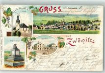 08297 O9417 Zwönitz 1901 Gebrauchsspuren Kriegerdenkmal Bahnhof