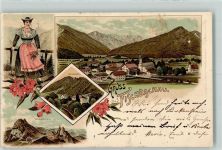 83730 W8165 Fischbachau Lithographie Tracht Birkenstein Wendelstein