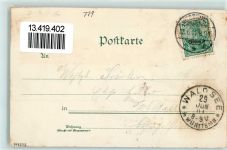 88605 W7790 Meßkirch 1901 Karte beschädigt Kreutzer-Denkmal Rosen Lithographie