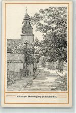 08209 O9700 Auerbach , Vogtl - St. Nikolaikirche Nördlicher Stadteingang Zeichnung P. Wendler 6 Ansichten von Alt-Auerbach