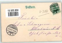 39307 O3280 Genthin 1902 Lithographie Plauer Kanal Marktplatz