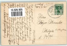 04523 O7220 Pegau 1910 - Bahnhofstraße Bahnpost Leipzig Zug 339