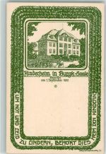 07907 O6551 Burgk Lithographie Kinderheim Eroöffnung 1. Sept. 1922