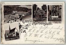 57629 W5239 Marienstatt , Kloster 1898 Lithographie Abtei Marienstatt Altar Klosterkirche Bahnpost Limburg-Altenkirchen Zg. 992
