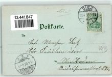 65582 W6252 Diez 1908 Mondschein Marktplatz Schloß Oranienstein