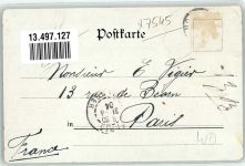 75339 W7545 Höfen an der Enz 1904 Gebrauchsspuren Vogelbeeren Gasthaus zum Ochsen