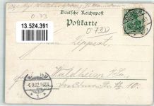 04720 O7300 Döbeln 1902 Lithographie Körnerschule Postamt Realgymnasium Kasernen Singvögel