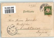 88161 W8998 Lindenberg i. Allgäu 1898 Lithographie Stadtwappen