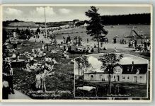 01920 O8291 Neustädtel Foto AK Strandbad Bergsee Filzteich Liegewiese Gasthaus Jägerheim