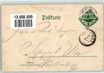 08396 O9611 Waldenburg , Sachs 1899 Lithographie König Albert-Brücke Rathaus Schlachthof
