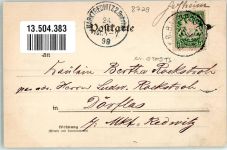 97491 W8729 Rottenstein 1898 Gebrauchsspuren Schloß Friesenhausen Gasthaus Pfeifke Forsthaus