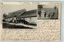 68210 Eteimbes 1906 Foto AK Geschäft Cafe Gasthaus á la Frontiere Grenze