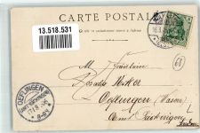 68210 Eteimbes 1906 Foto AK Geschäft Cafe Gasthaus á la Frontiere Grenze