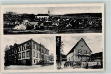 74722 W6967 Götzingen , Baden - Schulhaus Kirche Gasthaus zum Engel