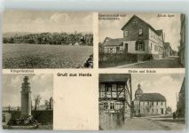 99837 O5901 Herda - Kriegerdenkmal Schule Gasthaus Apel