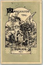 O9900 Plauen , Vogtl Margaretentag Schutzengel sign. Herm. Vogel Blumentag 1911 Künstlerkarte